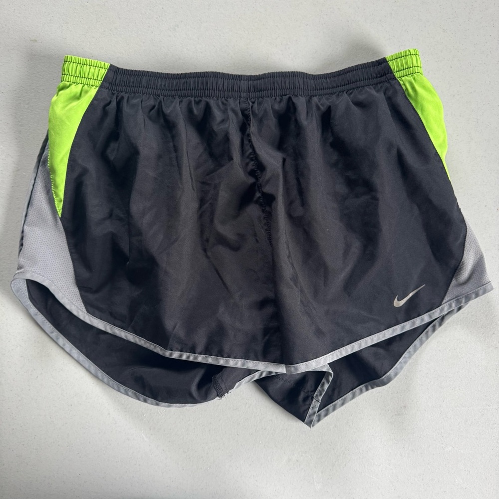 Nike Dri-FIT Black and Neon Green Shorts
